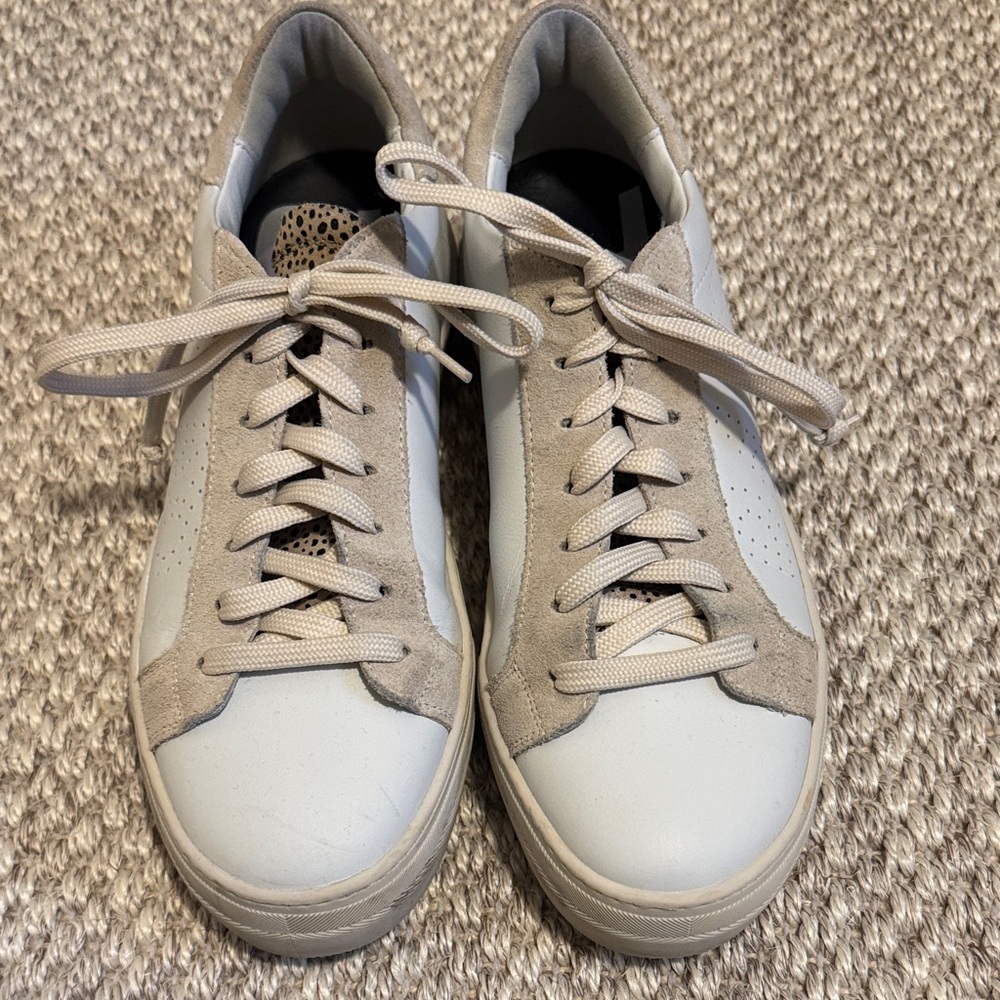 P448 Women's Sneakers in Cream and Tan
